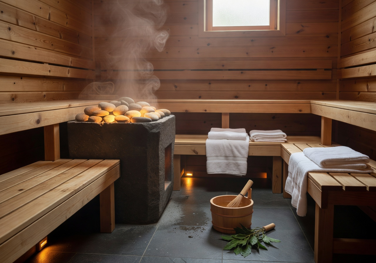 Finnish sauna spa wellness room
