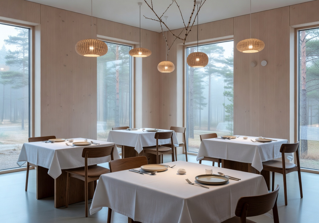 Nordic fine dining restaurant interior at Tekraflipjourney