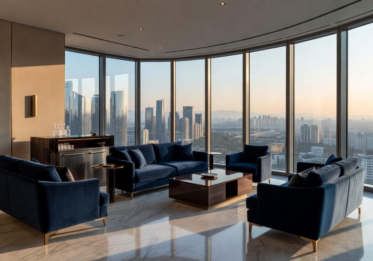 Premium Panorama Suite with city view and VIP lounge